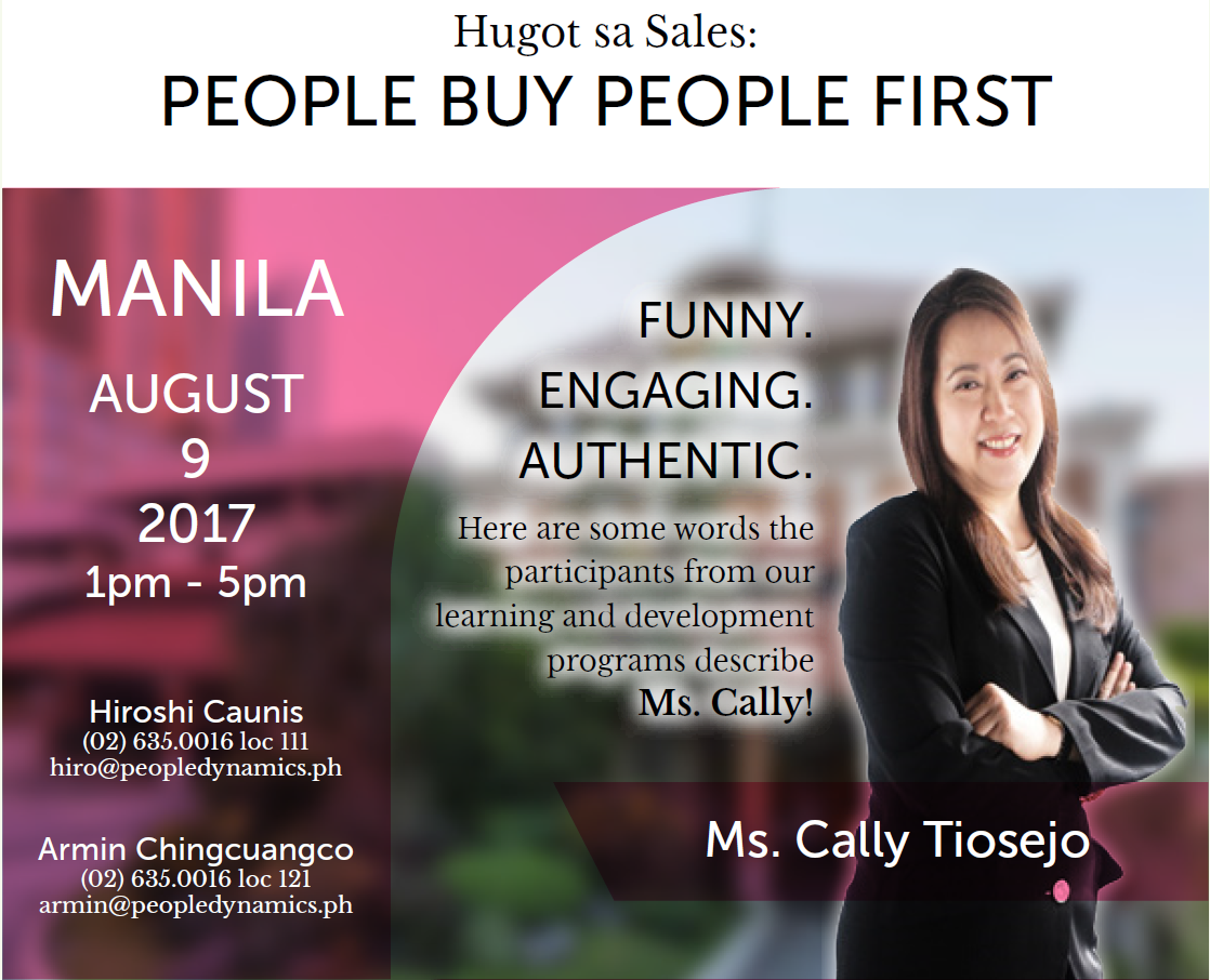 Public Seminar: People Buy People First