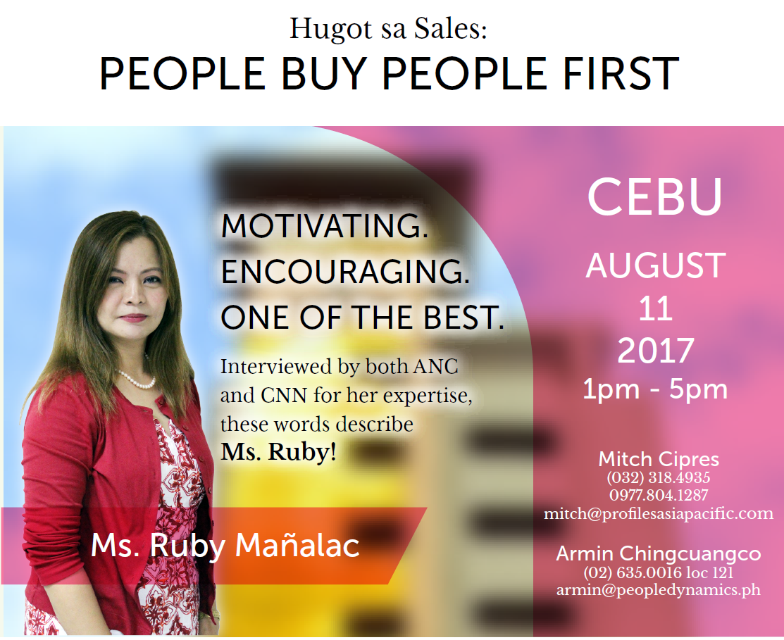 Hugot sa Sales: People Buy People First (Cebu)